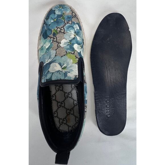 Gucci Supreme Canvas Slip-on US 6 Bloom Flower Print SPB-CA 355693 - Picture 13 of 14
